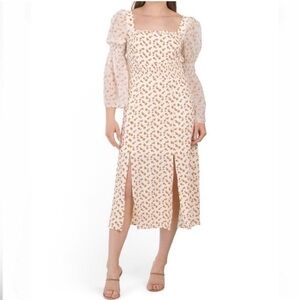 French Connection Francine Callie Smock Dress Clotted Cream